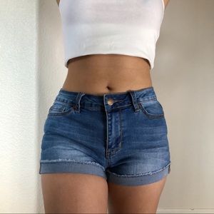 Dark wash denim shorts ✩